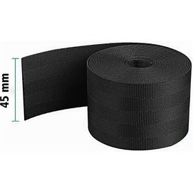 Resim Siyah Renkli Emniyet Kemeri 15 Metre 4cm Kemer 