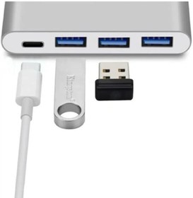 Resim Type-c Usb 3.0 3 Port Çoklayıcı Dönüştürücü Çevirici Macbook 