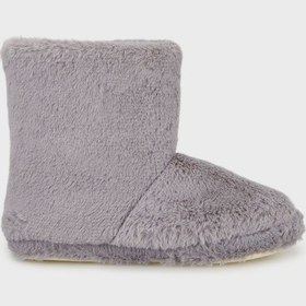 Resim Lela Yumuşak Dokulu Peluş Ponponlu Bayan Panduf 6722003 Gri 