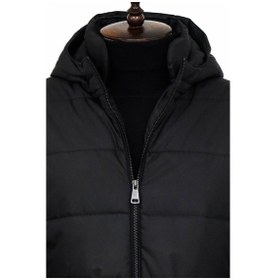 Resim Wessi Slim Fit Kapüşonlu Siyah Erkek Şişme Mont Siyah 