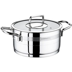 Resim Evimsaray Safir 22x12cm Derin Tencere Gümüş 