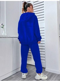 Resim Saks Mavi Happıness Kadın Eşofman Takımı - Baskılı Oversize Saks Mavi-245855 