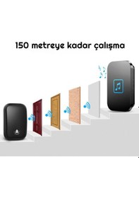 Resim Cacazı Su Geçirmeyen Kablosuz Pil Gerektirmeyen Kapı Zili 