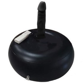 Resim 19 cm Realistik Siyah İnflatable Pilates Toplu Penis 