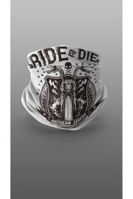 Resim Yeles Chopper Ride Or Die Motorcu Buff Maske Outdoor Boyunluk Unisex Bandana 
