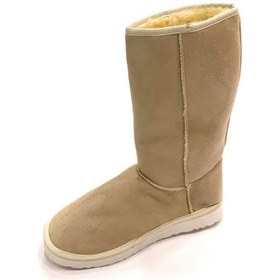 Resim Kürklü Kadın Bot Kısa Bej 