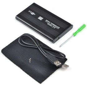 Resim Usb 2.0 Sata 2.5 Harddisk Kutusu + Kılıf Metal Harici Disk Kutusu 