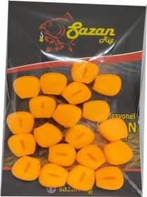 Resim 12 Mm Yüzen Silikon Turuncu Mısır Yapay Yem ( 20 Adet) 