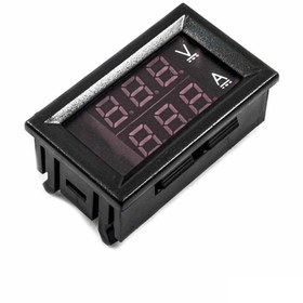 Resim TLS Robotik 0.28 Inç 0-100v 50a Çift Led Kırmızı Voltmetre Ve Mavi Ampermetre (ŞÖNT DİRENÇLİ) 