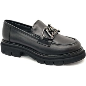 Resim Greyder 72192 Zn Urban Deri Comfort Casual Oxford Kadın Ayakkabı SİYAH 