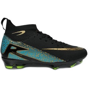Resim Laliga 610 Yarı Profesyonel Erkek Çoraplı Krampon Siyah-turkuaz 