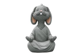 Resim YOGA YAPAN TAVŞAN BİBLO, GRİ 