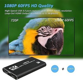 Resim TCNEWCL 4K@60Hz Ses Video Yakalama Kartı, USB 3.0 HDMI Video Yakalama Cihazı, Full HD 1080P, 3.5mm TRS Ses Girişi, HDCP2.2, Oyun Kaydı için, Canlı Yayın Yayını 
