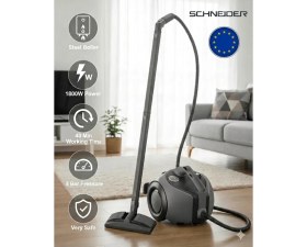 Resim Schneider Çok Fonksiyonlu Buharlı Temizlik Makinesi - Çelik Kazanlı 1800W 