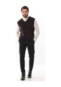 Resim Pelikan Erkek V Yaka Süveter 9617 Bordo 