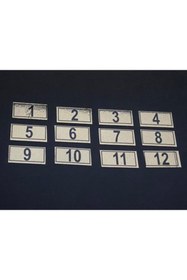 Resim Hırdavat Kapı Numarası Dolap Raf Posta Kutusu Numarası 18x38mm 1 Den 12 Ye 