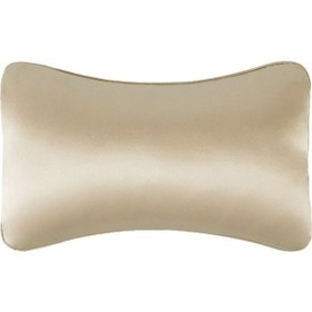 Resim Sones Tz19 İpek Araba Kafa Yastığı Araba Hafızalı Köpük Konfor Bel Desteği Şampanya 