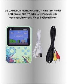 Resim G5 Game Box Retro Mini Oyun Konsolu 500 Dahili Oyun 