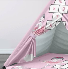 Resim instababyrooms Çocuk Oyun Çadırı Balerin ve Tavşan Dijital Baskılı 