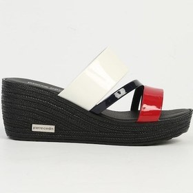 Resim Pierre Cardin Kırmızı Dolgu Topuk Günlük Kadın Terlik 7475 Kırmızı - Beyaz 