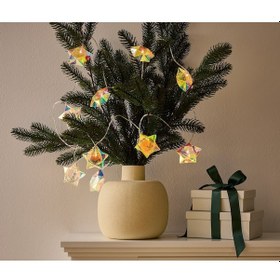 Resim Led Işık Zinciri, Yıldız, Fluoresan Renkli 
