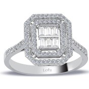 Resim Lova 0,50 Karat Baget Pırlanta Yüzük - 1030298 