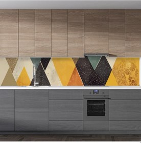 Resim Mutfak Tezgah Arası Folyo Fayans Kaplama Folyosu Teknik Geometri 