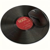 Resim Vintage Vinil Plak Fare Altlığı - Kaymaz Kauçuk Taban, Retro Siyah ve Kırmızı Tasarım, Ev, Ofis ve Oyun Masası Dekoru için Mükemmel, Masa için Fare Altlıkları, Fare Altlığı, Vinil Disk Fare Matı, Masa Matı, Masa için Fare Altlığı, Oyun Fare Altlığı, Fare Matı, Oyun Aksesuarı, Ofis Masa Aksesuarı 