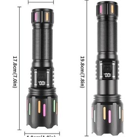 Resim Ps-9954 30w Zoomlu Led Powerbank Özellikli Şarjlı Profesyonel El Feneri - 9039412777003ynt Çok Renkli 