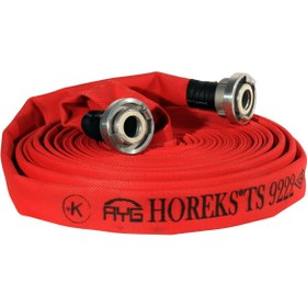 Resim KKDAVM 5" İÇİ KAUÇUK DIŞI PU KAPLI KIRMIZI 20 METRE YANGIN HORTUMU TS 9222 SERTİFİKALI 