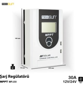 Resim MEXXSUN 30 AMPER MPPT SOLAR ŞARJ REGÜLATÖRÜ DİJİTAL 