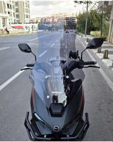 Resim Motocam Skyjet Rivero 125 Ön Cam 2024-2026 Model 57cm Füme Renkli 4mm Sportif 