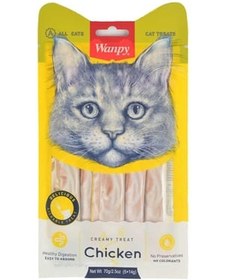 Resim Wanpy Tavuklu Sıvı Kedi Ödül Maması 5x14gr 