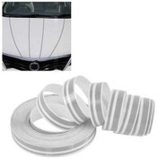 Resim Dancemonkey 12mm 9.8m Gümüş Dekoratif Araç Şerit Bant Hattı 