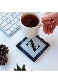 Resim Decorita Cam Bardak Altlığı Z Harfli Tasarım 4'lü Takım 10 x 10 CM Çok Renkli 