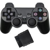 Resim Fsfyb Kablosuz Denetleyici Çift Şok Titreşim Doğru Kontrol Kablosuz Sony Ps2 Playstation 2.4g Gamepad Joystick Uzaktan Kumanda Siyah (Yurt Dışından) 