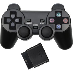 Resim Fsfyb Kablosuz Denetleyici Çift Şok Titreşim Doğru Kontrol Kablosuz Sony Ps2 Playstation 2.4g Gamepad Joystick Uzaktan Kumanda Siyah (Yurt Dışından) 