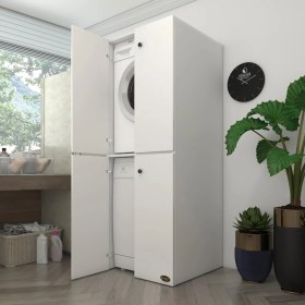 Resim Kenzlife çamaşır-bulaşık makinesi dolabı kapaklı roksana byz 180*70*60 banyo çift katlı arkalıksız 
