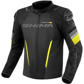 Resim Shima Solid 2.0 Korumalı Motosiklet Montu Siyah Sarı 