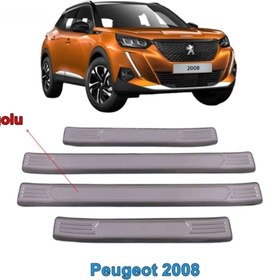 Resim Point Peugeot 2008 Kapı Eşiği Nikelajı 2019 Sonrası 4prç. Pçelik Logolu 