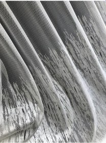 Resim Tül Perde Etek Alev Desen 17762 Örme Kumaş Çok Renkli 