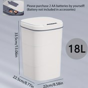 Resim 18L Hareket Sensörlü Sessiz Kapatma Çöp Kutusu - Koku Yalıtımı, Mutfak & Banyo için Çok Amaçlı, Oval Şekilli, Pil ile Çalışan (AA Piller Dahil Değildir), Cadılar Bayramı Süslemeleri, Noel Süslemeleri 