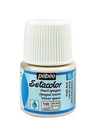 Resim Pebeo Setacolor Opak Kumaş Boyası Yanar Döner 95 Pearl Blue 