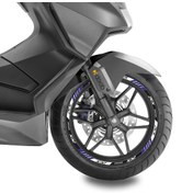 Resim Pcx Deeb Sport Reflektif Jant Şeridi Lacivert Beyaz Gri 