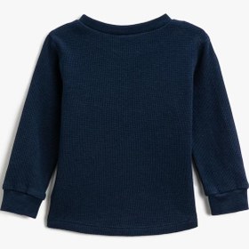 Resim Erkek Bebek Dinozor Baskılı Sweatshirt Pamuklu 