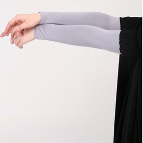 Resim Manolyaşal İslamic Hijab Likralı Kaymayan Kurtarıcı 1 Çift Tesettür Kolluk Gri 