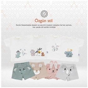 Resim Gezenbebe Hero Kısa Kol Desenli Bebek T-shirt Ve Nakışlı Şort Seti Yeşil 