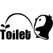 Resim Penguen Tuvalet Sticker 10 x 5 cm 