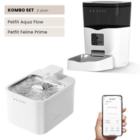 Resim Petfit Aqua Flow WiFi Akıllı Otomatik Kedi Köpek Su Pınarı - Feline Prime 3L Kameralı Akıllı Otomatik Mama Kabı 