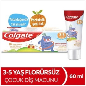 Resim Colgate 3 - 5 Yaş Portakal Aromalı Çocuk Diş Macunu 60 ML 